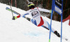 Elia Zurbriggen of Switzerland skiing in first run of men giant slalom race of Audi FIS Alpine skiing World cup in Garmisch-Partenkirchen, Germany. Men giant slalom race of Audi FIS Alpine skiing World cup season 2014-2015, was held on Sunday, 1st of March 2015 in Garmisch-Partenkirchen, Germany.
