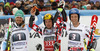 Winner Marcel Hirscher of Austria (M) secon placed Felix Neureuther of Germany (L) and third placed Benjamin Raich of Austria (R) celebrate their medals won in men giant slalom race of Audi FIS Alpine skiing World cup in Garmisch-Partenkirchen, Germany. Men giant slalom race of Audi FIS Alpine skiing World cup season 2014-2015, was held on Sunday, 1st of March 2015 in Garmisch-Partenkirchen, Germany.
