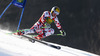 Marcel Hirscher of Austria skiing in first run of men giant slalom race of Audi FIS Alpine skiing World cup in Kranjska Gora, Slovenia. Men giant slalom race of Audi FIS Alpine skiing World cup season 2014-2015, was held on Saturday, 14th of March 2015 in Kranjska Gora, Slovenia.
