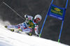 Thomas Fanara of France skiing in first run of men giant slalom race of Audi FIS Alpine skiing World cup in Kranjska Gora, Slovenia. Men giant slalom race of Audi FIS Alpine skiing World cup season 2014-2015, was held on Saturday, 14th of March 2015 in Kranjska Gora, Slovenia.
