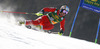Roberto Nani of Italy skiing in first run of men giant slalom race of Audi FIS Alpine skiing World cup in Kranjska Gora, Slovenia. Men giant slalom race of Audi FIS Alpine skiing World cup season 2014-2015, was held on Saturday, 14th of March 2015 in Kranjska Gora, Slovenia.

