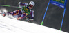Henrik Kristoffersen of Norway skiing in first run of men giant slalom race of Audi FIS Alpine skiing World cup in Kranjska Gora, Slovenia. Men giant slalom race of Audi FIS Alpine skiing World cup season 2014-2015, was held on Saturday, 14th of March 2015 in Kranjska Gora, Slovenia.
