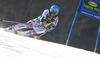 Victor Muffat-Jeandet of France skiing in first run of men giant slalom race of Audi FIS Alpine skiing World cup in Kranjska Gora, Slovenia. Men giant slalom race of Audi FIS Alpine skiing World cup season 2014-2015, was held on Saturday, 14th of March 2015 in Kranjska Gora, Slovenia.
