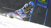 Victor Muffat-Jeandet of France skiing in first run of men giant slalom race of Audi FIS Alpine skiing World cup in Kranjska Gora, Slovenia. Men giant slalom race of Audi FIS Alpine skiing World cup season 2014-2015, was held on Saturday, 14th of March 2015 in Kranjska Gora, Slovenia.
