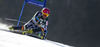 Samu Torsti of Finland skiing in first run of men giant slalom race of Audi FIS Alpine skiing World cup in Kranjska Gora, Slovenia. Men giant slalom race of Audi FIS Alpine skiing World cup season 2014-2015, was held on Saturday, 14th of March 2015 in Kranjska Gora, Slovenia.
