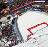 Fritz Dopfer of Germany skiing in the second run of men giant slalom race of Audi FIS Alpine skiing World cup in Kranjska Gora, Slovenia. Men giant slalom race of Audi FIS Alpine skiing World cup season 2014-2015, was held on Saturday, 14th of March 2015 in Kranjska Gora, Slovenia.
