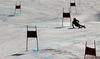 Marcus Sandell of Finland skiing in the second run of men giant slalom race of Audi FIS Alpine skiing World cup in Kranjska Gora, Slovenia. Men giant slalom race of Audi FIS Alpine skiing World cup season 2014-2015, was held on Saturday, 14th of March 2015 in Kranjska Gora, Slovenia.
