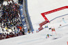 Third placed Thomas Fanara of France skiing in the second run of men giant slalom race of Audi FIS Alpine skiing World cup in Kranjska Gora, Slovenia. Men giant slalom race of Audi FIS Alpine skiing World cup season 2014-2015, was held on Saturday, 14th of March 2015 in Kranjska Gora, Slovenia.

