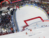 Second placed Marcel Hirscher of Austria skiing in the second run of men giant slalom race of Audi FIS Alpine skiing World cup in Kranjska Gora, Slovenia. Men giant slalom race of Audi FIS Alpine skiing World cup season 2014-2015, was held on Saturday, 14th of March 2015 in Kranjska Gora, Slovenia.
