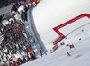 Winner Alexis Pinturault of France skiing in the second run of men giant slalom race of Audi FIS Alpine skiing World cup in Kranjska Gora, Slovenia. Men giant slalom race of Audi FIS Alpine skiing World cup season 2014-2015, was held on Saturday, 14th of March 2015 in Kranjska Gora, Slovenia.
