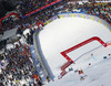 Winner Alexis Pinturault of France skiing in the second run of men giant slalom race of Audi FIS Alpine skiing World cup in Kranjska Gora, Slovenia. Men giant slalom race of Audi FIS Alpine skiing World cup season 2014-2015, was held on Saturday, 14th of March 2015 in Kranjska Gora, Slovenia.
