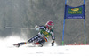 Victor Malmstrom of Finland skiing during first run of Audi FIS Alpine skiing World cup giant slalom race. Men giant slalom race of Audi FIS Alpine skiing World cup 2014-2015 was held on Saturday, 14th of March 2015 on Vitranc slope in Kranjska Gora, Slovenia.
