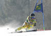 Bjoernar Neteland of Norway skiing during first run of Audi FIS Alpine skiing World cup giant slalom race. Men giant slalom race of Audi FIS Alpine skiing World cup 2014-2015 was held on Saturday, 14th of March 2015 on Vitranc slope in Kranjska Gora, Slovenia.
