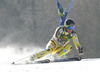 Bjoernar Neteland of Norway skiing during first run of Audi FIS Alpine skiing World cup giant slalom race. Men giant slalom race of Audi FIS Alpine skiing World cup 2014-2015 was held on Saturday, 14th of March 2015 on Vitranc slope in Kranjska Gora, Slovenia.
