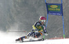 Eemeli Pirinen of Finland skiing during first run of Audi FIS Alpine skiing World cup giant slalom race. Men giant slalom race of Audi FIS Alpine skiing World cup 2014-2015 was held on Saturday, 14th of March 2015 on Vitranc slope in Kranjska Gora, Slovenia.
