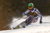 Alexander Khoroshilov of Russia skiing in first run of men slalom race of Audi FIS Alpine skiing World cup in Kranjska Gora, Slovenia. Men slalom race of Audi FIS Alpine skiing World cup season 2014-2015, was held on Sunday, 15th of March 2015 in Kranjska Gora, Slovenia.
