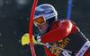 Giuliano Razzoli of Italy skiing in first run of men slalom race of Audi FIS Alpine skiing World cup in Kranjska Gora, Slovenia. Men slalom race of Audi FIS Alpine skiing World cup season 2014-2015, was held on Sunday, 15th of March 2015 in Kranjska Gora, Slovenia.
