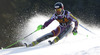 Sebastian Foss-Solevaag of Norway skiing in first run of men slalom race of Audi FIS Alpine skiing World cup in Kranjska Gora, Slovenia. Men slalom race of Audi FIS Alpine skiing World cup season 2014-2015, was held on Sunday, 15th of March 2015 in Kranjska Gora, Slovenia.
