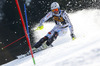 Andre Myhrer of Sweden skiing in first run of men slalom race of Audi FIS Alpine skiing World cup in Kranjska Gora, Slovenia. Men slalom race of Audi FIS Alpine skiing World cup season 2014-2015, was held on Sunday, 15th of March 2015 in Kranjska Gora, Slovenia.
