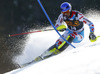 Jean-Baptiste Grange of France skiing in first run of men slalom race of Audi FIS Alpine skiing World cup in Kranjska Gora, Slovenia. Men slalom race of Audi FIS Alpine skiing World cup season 2014-2015, was held on Sunday, 15th of March 2015 in Kranjska Gora, Slovenia.
