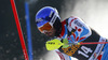 Jean-Baptiste Grange of France skiing in first run of men slalom race of Audi FIS Alpine skiing World cup in Kranjska Gora, Slovenia. Men slalom race of Audi FIS Alpine skiing World cup season 2014-2015, was held on Sunday, 15th of March 2015 in Kranjska Gora, Slovenia.
