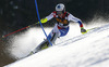 Daniel Yule of Switzerland skiing in first run of men slalom race of Audi FIS Alpine skiing World cup in Kranjska Gora, Slovenia. Men slalom race of Audi FIS Alpine skiing World cup season 2014-2015, was held on Sunday, 15th of March 2015 in Kranjska Gora, Slovenia.
