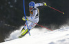 Anton Lahdenperae of Sweden skiing in first run of men slalom race of Audi FIS Alpine skiing World cup in Kranjska Gora, Slovenia. Men slalom race of Audi FIS Alpine skiing World cup season 2014-2015, was held on Sunday, 15th of March 2015 in Kranjska Gora, Slovenia.
