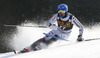 Calle Lindh of Sweden skiing in first run of men slalom race of Audi FIS Alpine skiing World cup in Kranjska Gora, Slovenia. Men slalom race of Audi FIS Alpine skiing World cup season 2014-2015, was held on Sunday, 15th of March 2015 in Kranjska Gora, Slovenia.
