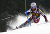 Leif Kristian Haugen of Norway skiing in first run of men slalom race of Audi FIS Alpine skiing World cup in Kranjska Gora, Slovenia. Men slalom race of Audi FIS Alpine skiing World cup season 2014-2015, was held on Sunday, 15th of March 2015 in Kranjska Gora, Slovenia.
