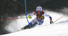 Bernhard Niederberger of Switzerland skiing in first run of men slalom race of Audi FIS Alpine skiing World cup in Kranjska Gora, Slovenia. Men slalom race of Audi FIS Alpine skiing World cup season 2014-2015, was held on Sunday, 15th of March 2015 in Kranjska Gora, Slovenia.
