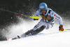 Philipp Schmid of Germany skiing in first run of men slalom race of Audi FIS Alpine skiing World cup in Kranjska Gora, Slovenia. Men slalom race of Audi FIS Alpine skiing World cup season 2014-2015, was held on Sunday, 15th of March 2015 in Kranjska Gora, Slovenia.
