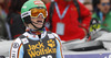 Linus Strasser of Germany reacts in finish of the second run of men slalom race of Audi FIS Alpine skiing World cup in Kranjska Gora, Slovenia. Men slalom race of Audi FIS Alpine skiing World cup season 2014-2015, was held on Sunday, 15th of March 2015 in Kranjska Gora, Slovenia.
