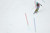 Felix Neureuther of Germany skiing in the second run of men slalom race of Audi FIS Alpine skiing World cup in Kranjska Gora, Slovenia. Men slalom race of Audi FIS Alpine skiing World cup season 2014-2015, was held on Sunday, 15th of March 2015 in Kranjska Gora, Slovenia.
