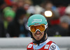 Felix Neureuther of Germany reacts in finish of the second run of men slalom race of Audi FIS Alpine skiing World cup in Kranjska Gora, Slovenia. Men slalom race of Audi FIS Alpine skiing World cup season 2014-2015, was held on Sunday, 15th of March 2015 in Kranjska Gora, Slovenia.
