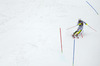 Third placed Mattias Hargin of Sweden skiing in the second run of men slalom race of Audi FIS Alpine skiing World cup in Kranjska Gora, Slovenia. Men slalom race of Audi FIS Alpine skiing World cup season 2014-2015, was held on Sunday, 15th of March 2015 in Kranjska Gora, Slovenia.
