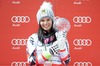 Overall World cup winner Anna Fenninger of Austria celebrates with her crystal globe for the Overall World cup during the overall winner Ceremony for the Overall FIS World Cup at the Roc de Fer in Meribel, France on 2015/03/22.
