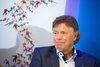President of the Austrian Skiing Federation Peter Schroecksnadel during the career end Press conference of Austrian Alpine Ski Athlete Benjamin Raich at Uniqa Tower in Vienna, Austria on 2015/09/10.
