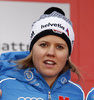 Viktoria Rebensburg of Germany during FIS alpine skiing World cup main sponsor Audi media talk, which was held before opening races of new Audi FIS Alpine skiing World cup season on Rettenbach glacier above Soelden, Austria. Audi Media talk was held on Thursday, 22nd of October 2015 in Soelden, Austria.
