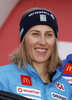 Kajsa Kling of Sweden during FIS alpine skiing World cup main sponsor Audi media talk, which was held before opening races of new Audi FIS Alpine skiing World cup season on Rettenbach glacier above Soelden, Austria. Audi Media talk was held on Thursday, 22nd of October 2015 in Soelden, Austria.
