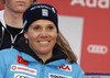 Sara Hector of Sweden during FIS alpine skiing World cup main sponsor Audi media talk, which was held before opening races of new Audi FIS Alpine skiing World cup season on Rettenbach glacier above Soelden, Austria. Audi Media talk was held on Thursday, 22nd of October 2015 in Soelden, Austria.
