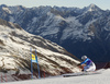 Viktoria Rebensburg of Germany skiing in first run of the women giant slalom race of Audi FIS Alpine skiing World cup in Soelden, Austria. Opening women giant slalom race of Audi FIS Alpine skiing World cup was held on Rettenbach glacier above Soelden, Austrai, on Saturday, 24th of October 2015.
