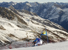 Viktoria Rebensburg of Germany skiing in first run of the women giant slalom race of Audi FIS Alpine skiing World cup in Soelden, Austria. Opening women giant slalom race of Audi FIS Alpine skiing World cup was held on Rettenbach glacier above Soelden, Austrai, on Saturday, 24th of October 2015.
