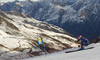 Nadia Fanchini of Italy skiing in first run of the women giant slalom race of Audi FIS Alpine skiing World cup in Soelden, Austria. Opening women giant slalom race of Audi FIS Alpine skiing World cup was held on Rettenbach glacier above Soelden, Austrai, on Saturday, 24th of October 2015.
