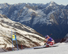 Michaela Kirchgasser of Austria skiing in first run of the women giant slalom race of Audi FIS Alpine skiing World cup in Soelden, Austria. Opening women giant slalom race of Audi FIS Alpine skiing World cup was held on Rettenbach glacier above Soelden, Austrai, on Saturday, 24th of October 2015.
