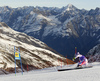 Tessa Worley of France skiing in first run of the women giant slalom race of Audi FIS Alpine skiing World cup in Soelden, Austria. Opening women giant slalom race of Audi FIS Alpine skiing World cup was held on Rettenbach glacier above Soelden, Austrai, on Saturday, 24th of October 2015.
