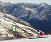 Lara Gut of Switzerland skiing in first run of the women giant slalom race of Audi FIS Alpine skiing World cup in Soelden, Austria. Opening women giant slalom race of Audi FIS Alpine skiing World cup was held on Rettenbach glacier above Soelden, Austrai, on Saturday, 24th of October 2015.
