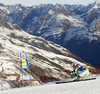 Katarina Lavtar of Slovenia skiing in first run of the women giant slalom race of Audi FIS Alpine skiing World cup in Soelden, Austria. Opening women giant slalom race of Audi FIS Alpine skiing World cup was held on Rettenbach glacier above Soelden, Austrai, on Saturday, 24th of October 2015.
