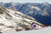 Anne-Sophie Barthet of France skiing in first run of the women giant slalom race of Audi FIS Alpine skiing World cup in Soelden, Austria. Opening women giant slalom race of Audi FIS Alpine skiing World cup was held on Rettenbach glacier above Soelden, Austrai, on Saturday, 24th of October 2015.
