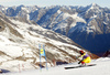 Mikaela Tommy of Canada skiing in first run of the women giant slalom race of Audi FIS Alpine skiing World cup in Soelden, Austria. Opening women giant slalom race of Audi FIS Alpine skiing World cup was held on Rettenbach glacier above Soelden, Austrai, on Saturday, 24th of October 2015.
