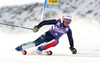 Irene Curtoni of Italy skiing in first run of the women giant slalom race of Audi FIS Alpine skiing World cup in Soelden, Austria. Opening women giant slalom race of Audi FIS Alpine skiing World cup was held on Rettenbach glacier above Soelden, Austrai, on Saturday, 24th of October 2015.
